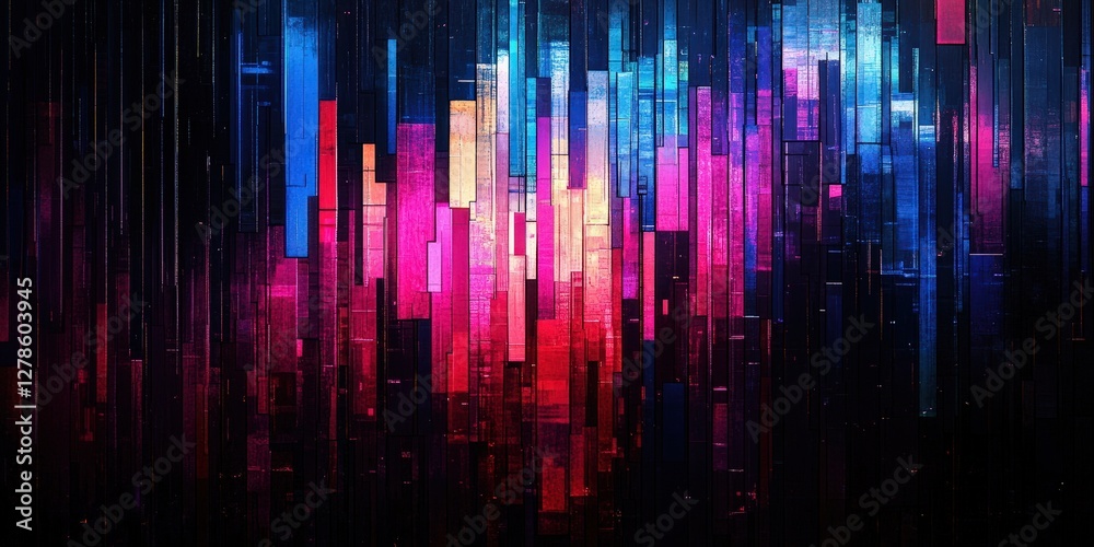 A dynamic canvas with abstract vertical strokes in vibrant pinks, blues, and purples, weaving together to form a richly textured, contrasting masterpiece A dynamic canvas with abstract vertical strokes in vibrant pinks, blues, and purples, weaving together to form a richly textured, contrasting masterpiece