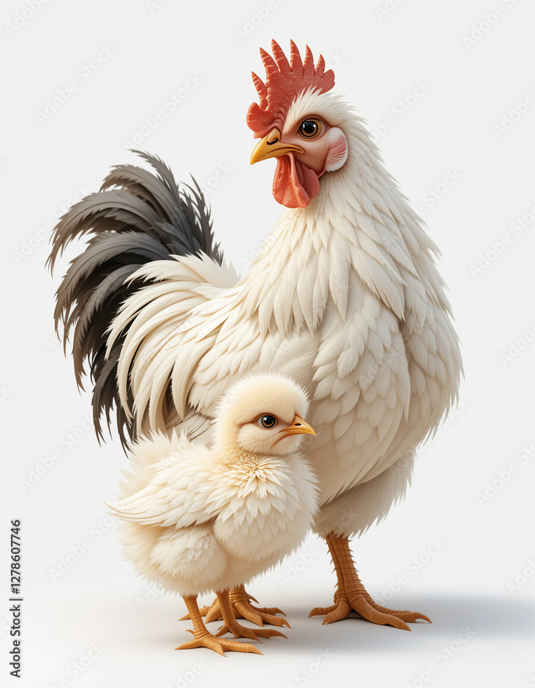 Fototapeta premium Fluffy Elegance: Silkie Chicken