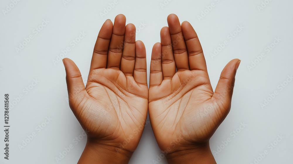 Open hands in prayer or offering for Ramadan blessings. AI Generated Images Open hands in prayer or offering for Ramadan blessings. AI Generated Images
