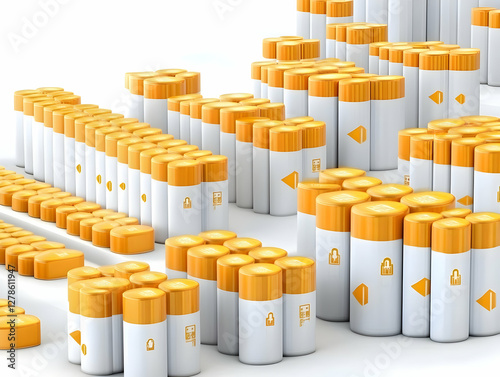 Abstract 3D Render of Golde...
