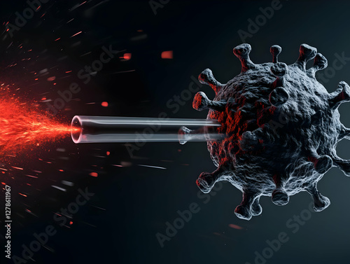 3D Virus Destruction Illust...