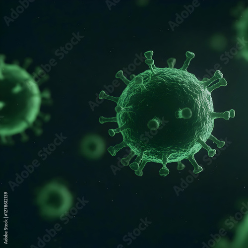 Microscopic Virus 3D Render