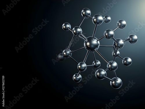 Abstract 3D Metallic Molecu...