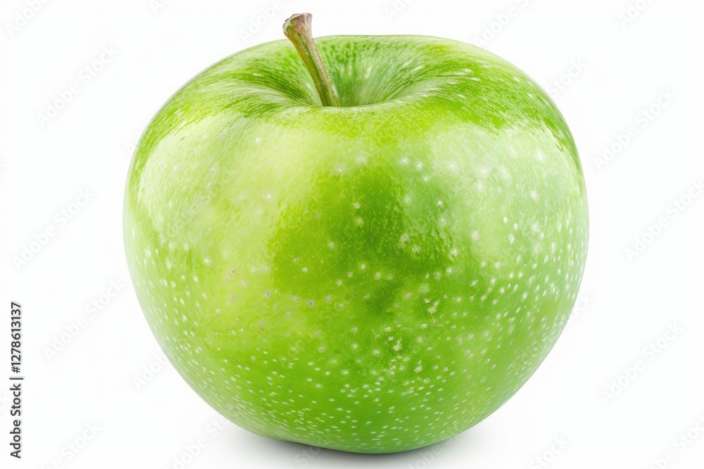 A Single Green Apple Isolated On White Background A Single Green Apple Isolated On White Background