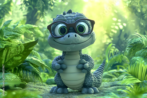 Cute 3D Dragon Illustration...