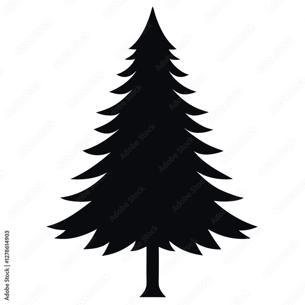 Fototapeta premium a-mature-pine-tree--conical-shape--with-thick--wel (3).eps