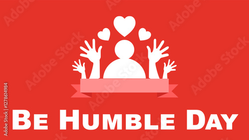 Be humble day web banner design illustration 
