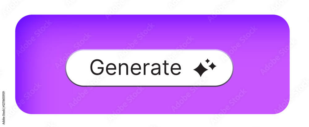 Generate AI button. Artificial intelligence illustration. Generate AI button. Artificial intelligence illustration.