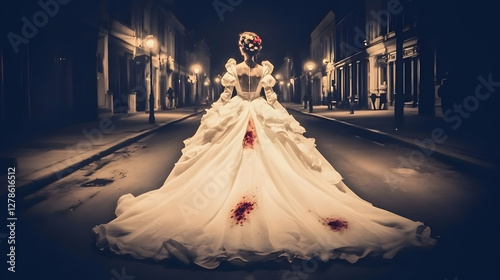 Bloody Wedding Dress Illust...