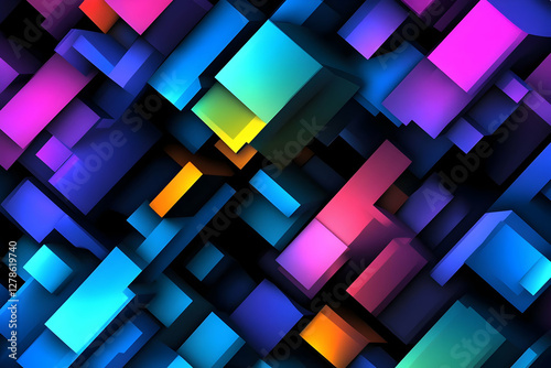 Vibrant 3D Abstract Background
