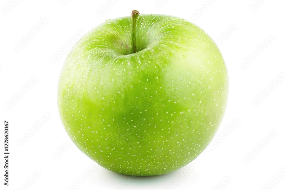 A Single Green Apple Isolated On White Background A Single Green Apple Isolated On White Background