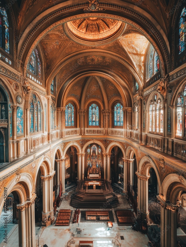 Obraz premium Cathedral with numerous windows