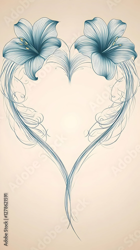Floral Heart Illustration