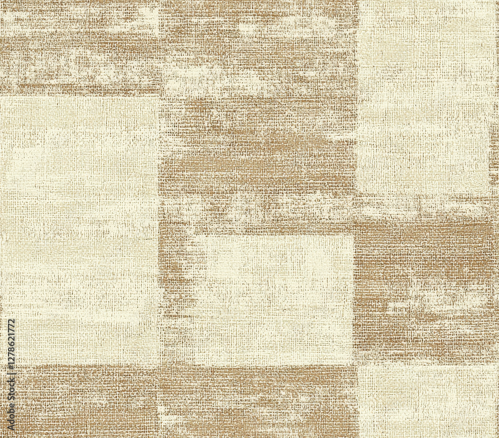 Fototapeta premium Sandy brown and pale ivory textured fabric pattern for interior design, Seamless Pattern Style.