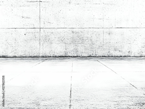 Abstract White Concrete Wal...