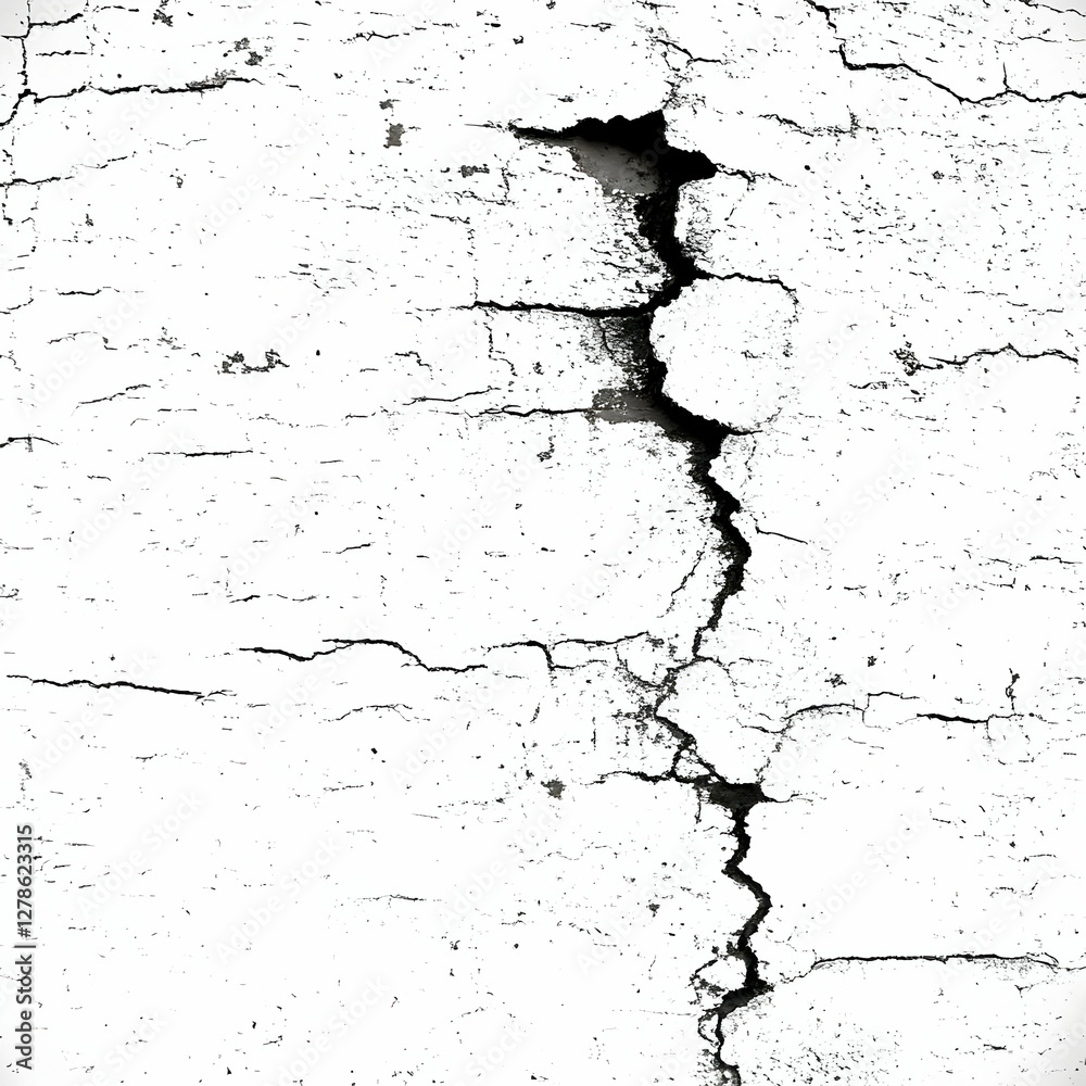 Obraz premium Cracked White Texture Background Illustration