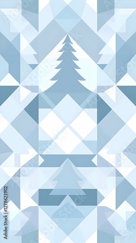 Abstract Winter Tree Geomet...