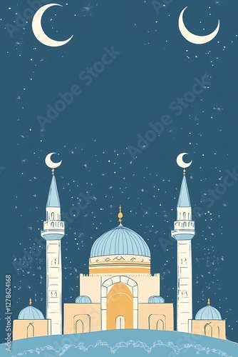 Night Mosque under Stars