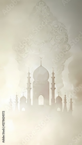 Serene Mosque in the Clouds