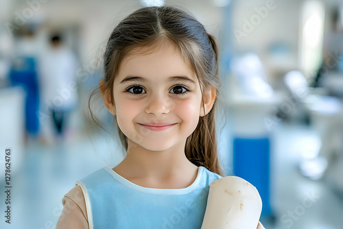 Smiling Girl Portrait Illus...