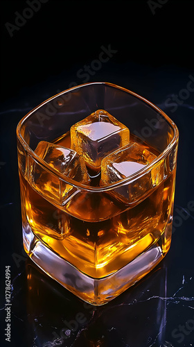 Golden Whiskey Rocks Glass ...