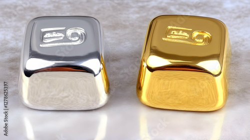 Reflective Gold and Silver ...
