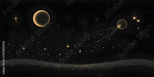 Golden Celestial Illustration