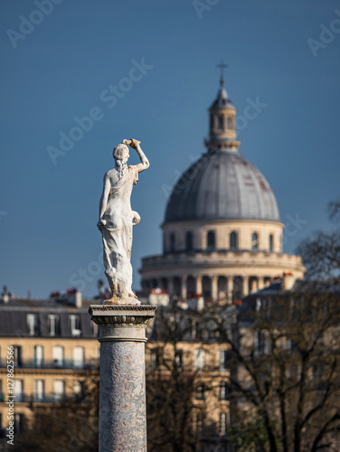 Statues in the Luxembourg Gardens in Paris, France.