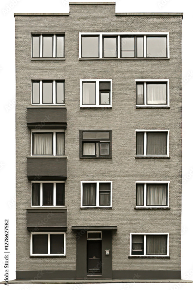 Fototapeta premium PNG Vintage building architecture housing window.