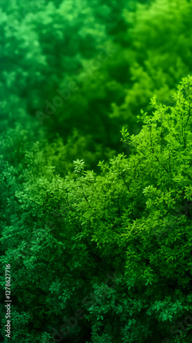 Lush Green Foliage Abstract...