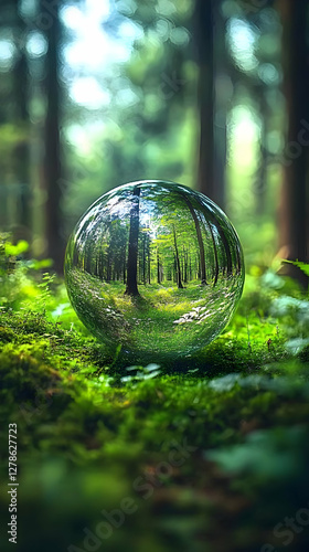Forest Lensball Nature Image