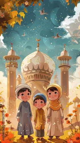 Muslim Children at the Mosque