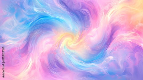 Wallpaper Mural  Pastel swirl in dreamy gradient tie-dye effect Torontodigital.ca