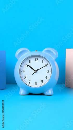 Blue Alarm Clock Illustration