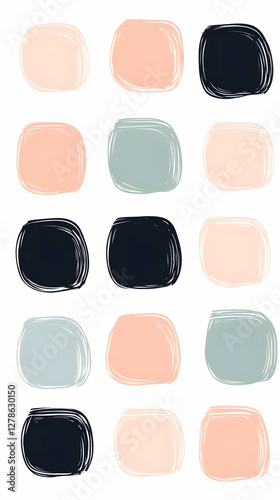 Abstract Painted Shapes Bac...