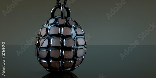 3D Render Geometric Pendant...