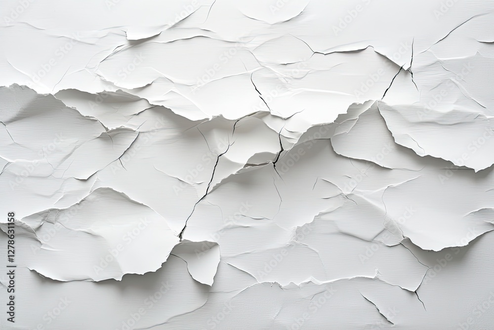 Cracked white paint texture on wall Cracked white paint texture on wall