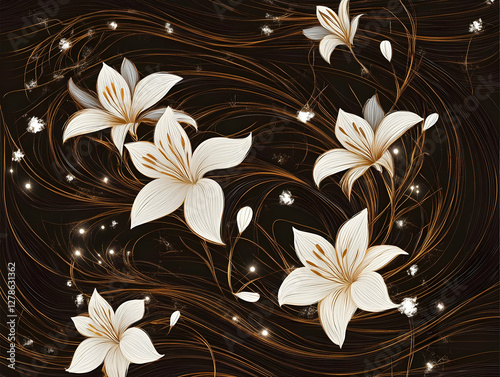 Elegant Lily Flower Abstrac...