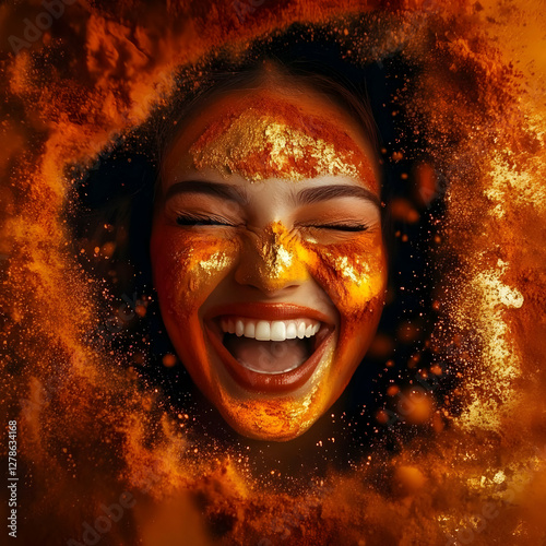 Golden Joy Abstract Illustr...