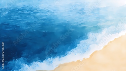 Ocean Waves on Sandy Beach