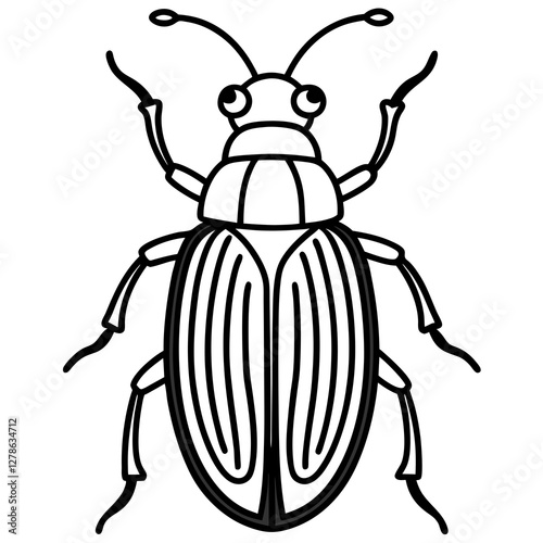 Minimalist Beetle Vector