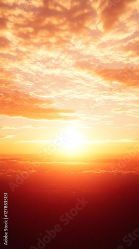 Fiery Sunset Sky Background...