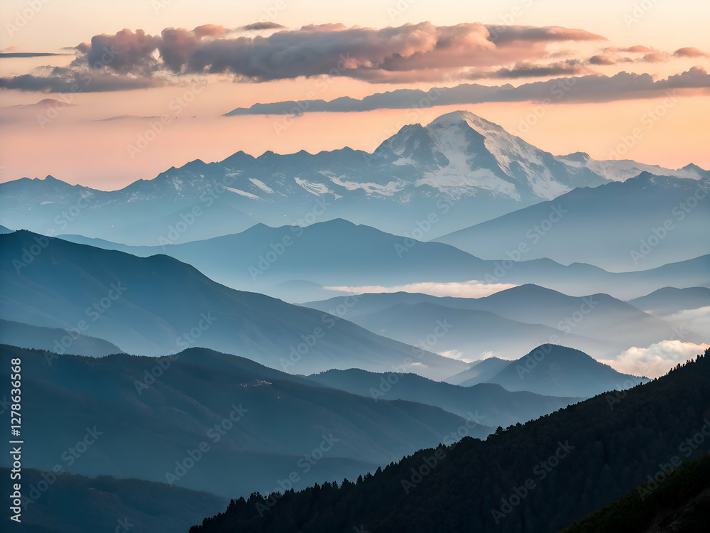 Fototapeta premium sunrise in the mountains