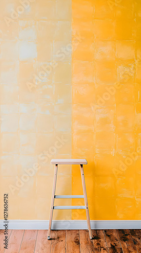 Abstract Yellow and Beige R...