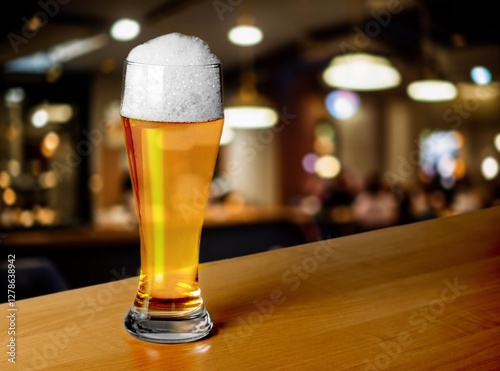 Fresh cold beer alcohol drink