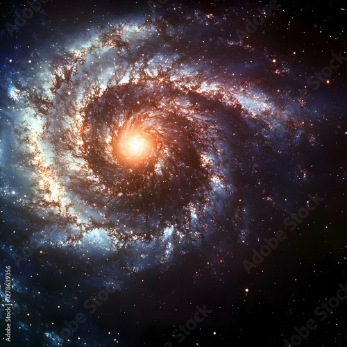 Spiral Galaxy Illustration:...