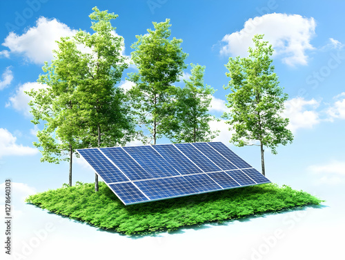 Eco-Friendly Solar Panel 3D...