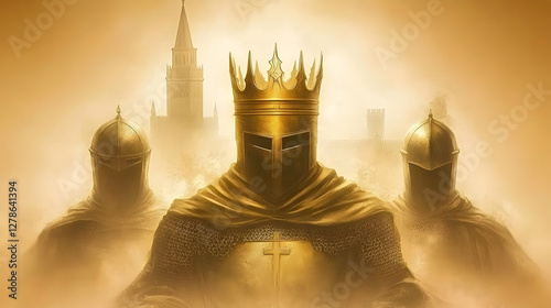 Golden King and Knights Ill...