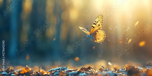 Golden Butterfly Illustration