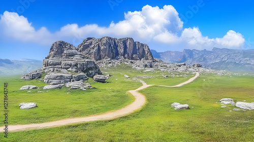 Serene Mountain Landscape I...